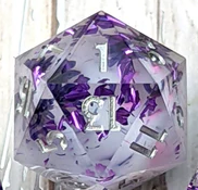 Seriously Good Dice: Sharp-Edged Resin 7 Die Set "Plum Tree" (With Dragon Dice Bag) Dice & Gaming Accessories Taps Imports