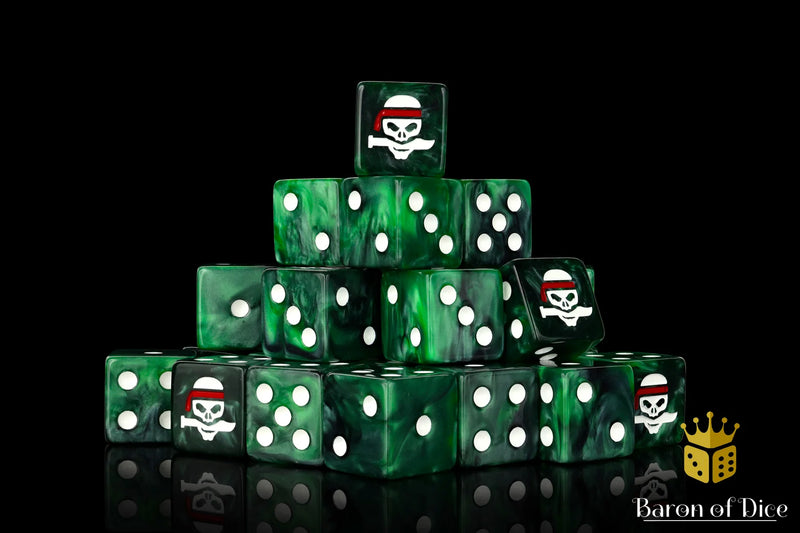 Baron of Dice: "Jungle Fighters" 25x12mm Square Corner Dice Dice & Gaming Accessories Baron of Dice