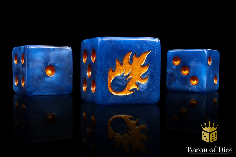 Baron of Dice: "Twin Meteors" 25x16mm Square Corner Dice Dice & Gaming Accessories Baron of Dice