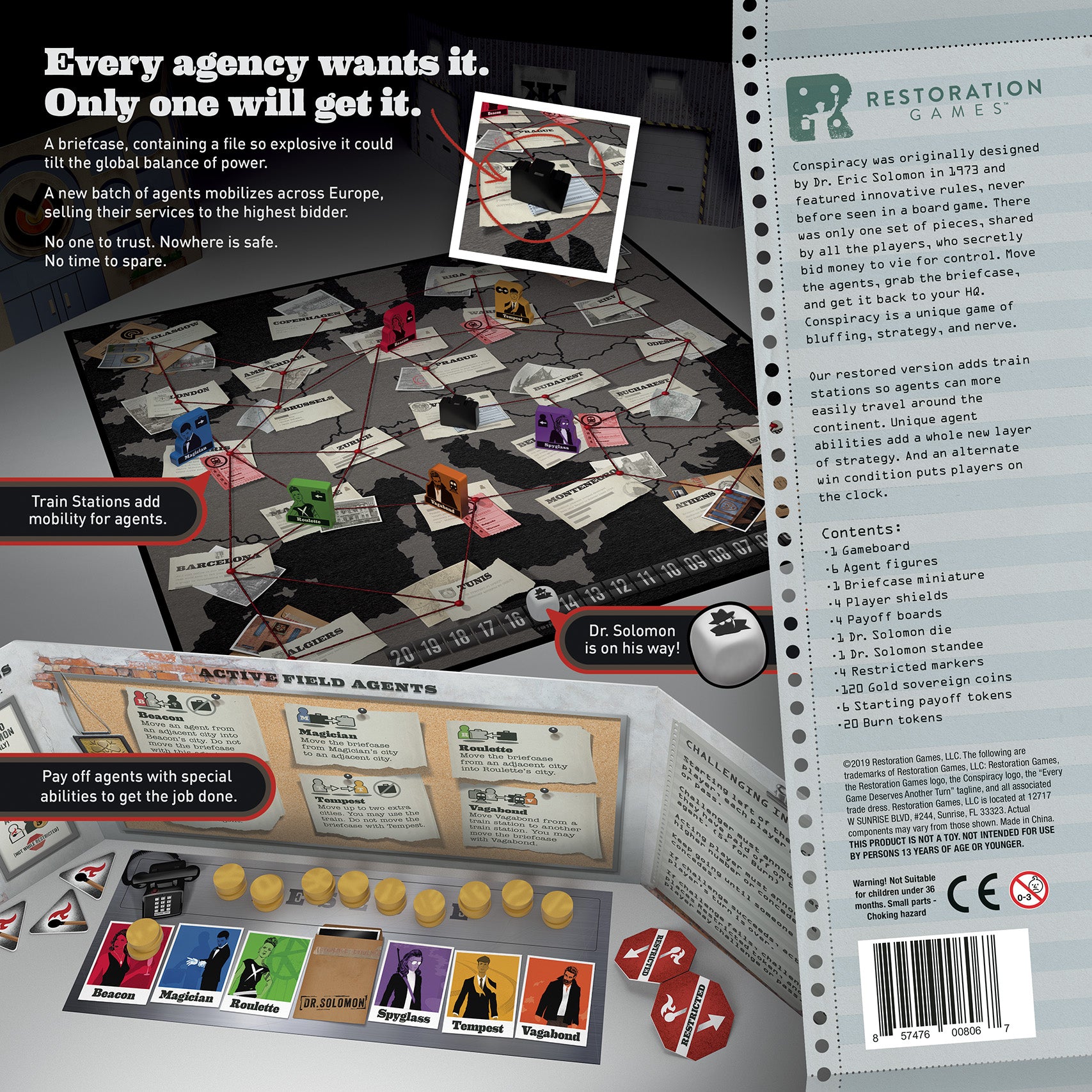 Conspiracy: The Solomon Gambit Board Games Restoration Games