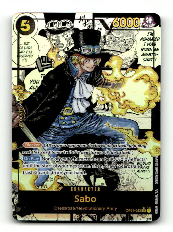 Sabo (Alternate Art) (Manga) (OP04-083) [Kingdoms of Intrigue] Foil One Piece Single Bandai