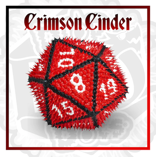 Jumbo 9" Drop Dot Foam D20 Die - "Crimson Cinder" (Red & Black) Toys & Plushes Kess Entertainment   
