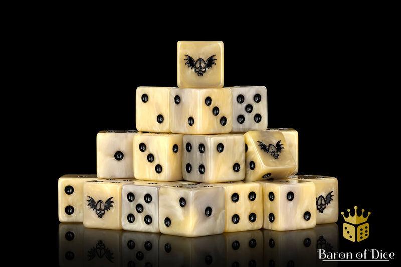 Baron of Dice: "Cursed Skull" 25x16mm Square Corner Dice Dice & Gaming Accessories Baron of Dice