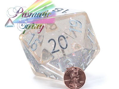 Gate Keeper Games: "Prismatic Spray" GIANT SPINDOWN "EPIC DICE" D20 Dice & Gaming Accessories Gate Keeper Games