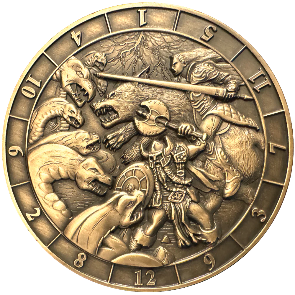 Goliath Coins: D12 Dice Coin - Battle Scene Dice & Gaming Accessories Goliath Coins