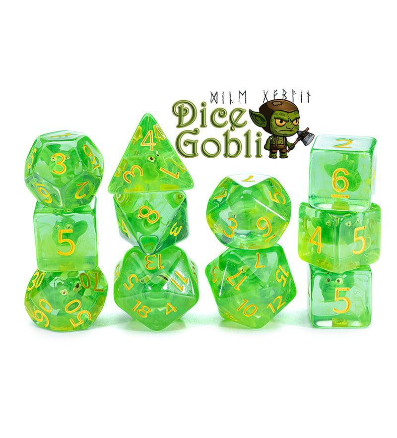 Gate Keeper Games: "Dice Goblin" Inclusion Dice 7-Die Set Dice & Gaming Accessories Gate Keeper Games