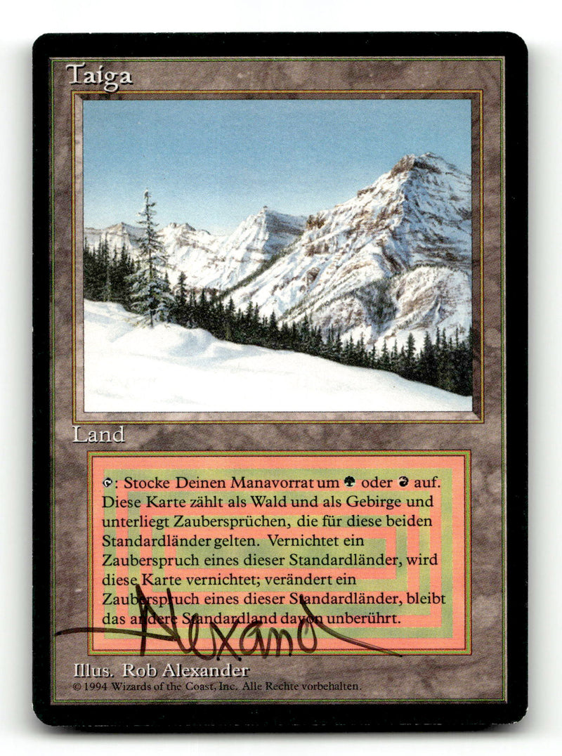 Taiga [Foreign Black Border] German (Artist Signed) - Scan (LB-007) High End MTG Single Magic: The Gathering