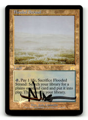 Flooded Strand [Onslaught] Foil (Artist SIgned) - Scan (LB-028) High End MTG Single Magic: The Gathering