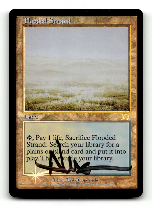 Flooded Strand [Onslaught] Foil (Artist SIgned) - Scan (LB-028) High End MTG Single Magic: The Gathering