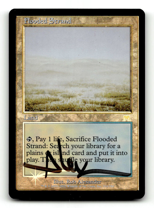 Flooded Strand [Onslaught] Foil (Artist Signed) - Scan (LB-030) High End MTG Single Magic: The Gathering