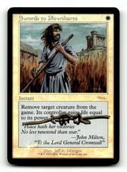Swords to Plowshares [Friday Night Magic 2001] Foil (Artist Signed) - Scan (LB-038) High End MTG Single Magic: The Gathering