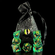 Seriously Good Dice: Dragon's Eye 7 Die Set w/bag "Emerald Dragon" Dice & Gaming Accessories Taps Imports
