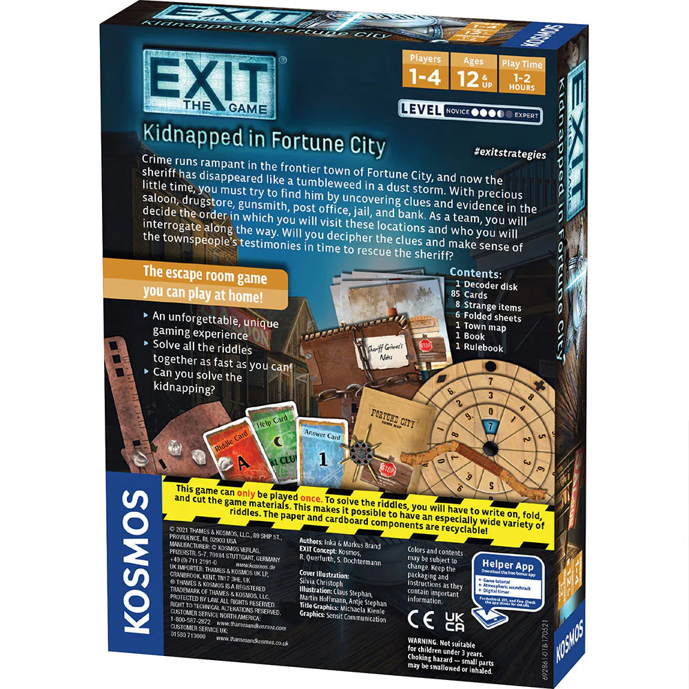 Exit: Kidnapped In Fortune City (2021) Board Games Kosmos   