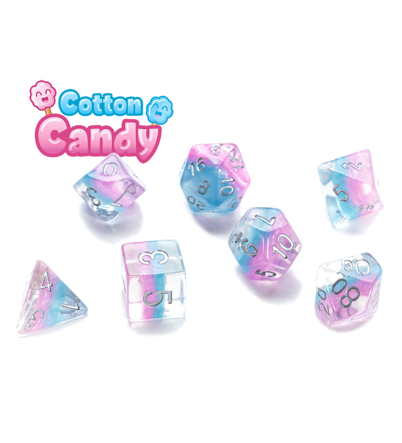 Gate Keeper Games: "Cotton Candy" Eclipse Dice 7-Die Set Dice & Gaming Accessories Gate Keeper Games