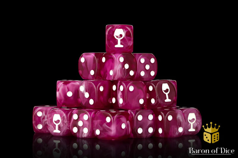 Baron of Dice: "Mixed Wine" 25x16mm Round Corner Dice
