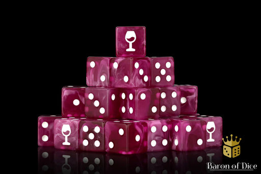 Baron of Dice: "Mixed Wine" 25x16mm Square Corner Dice Dice & Gaming Accessories Baron of Dice