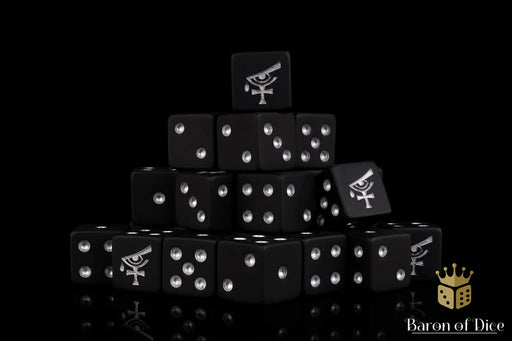 Baron of Dice: "Eye of Isha - Black" 25x16mm Square Corner Dice Dice & Gaming Accessories Baron of Dice