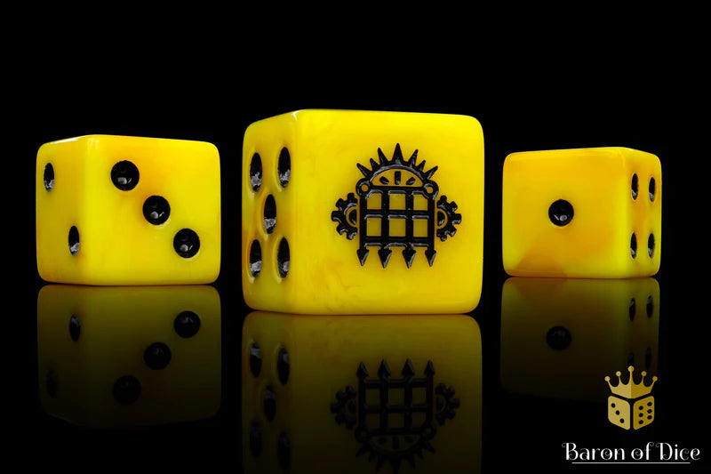 Baron of Dice: "Grey Gate" 25x16mm Square Corner Dice Dice & Gaming Accessories Baron of Dice
