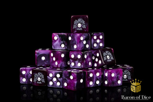 Baron of Dice: "Raven & Skull" 25x16mm Square Corner Dice Dice & Gaming Accessories Baron of Dice