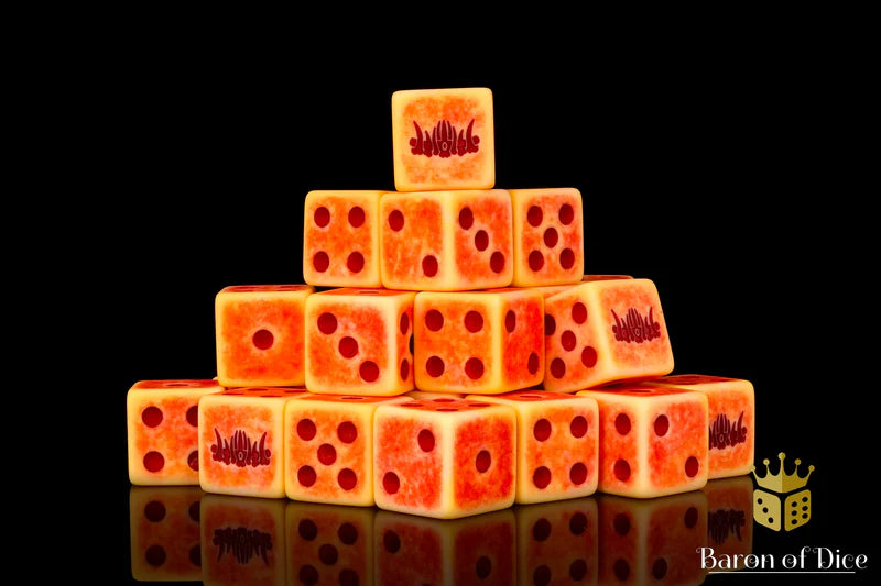 Baron of Dice: "Bone Crown" 25x16mm Square Corner Dice Dice & Gaming Accessories Baron of Dice