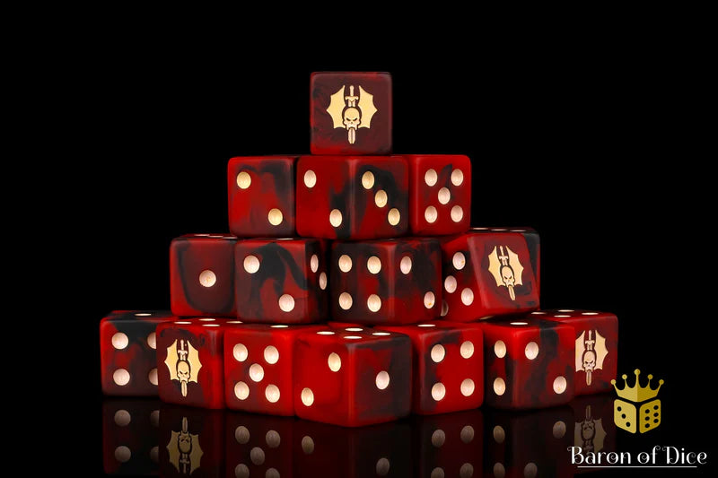 Baron of Dice: "Cursed Vampire" 25x16mm Square Corner Dice Dice & Gaming Accessories Baron of Dice
