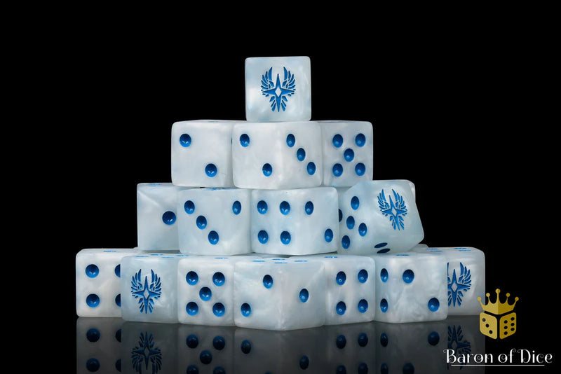 Baron of Dice: "Magical Elves - Ancient White" 25x16mm Square Corner Dice Dice & Gaming Accessories Baron of Dice