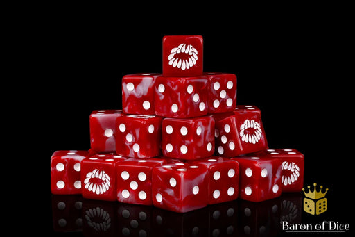 Baron of Dice: "Bloody Maw" 25x16mm Square Corner Dice Dice & Gaming Accessories Baron of Dice