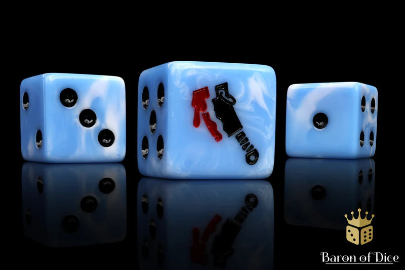 Baron of Dice: "Frost Cleaver" 25x16mm Square Corner Dice Dice & Gaming Accessories Baron of Dice