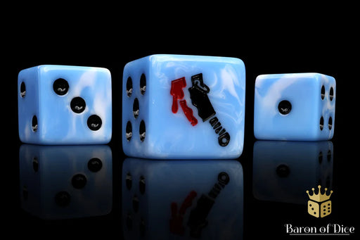Baron of Dice: "Frost Cleaver" 25x16mm Square Corner Dice Dice & Gaming Accessories Baron of Dice