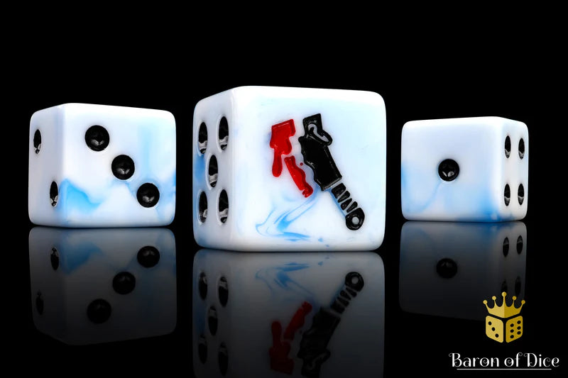 Baron of Dice: "Ice Cleaver" 25x16mm Square Corner Dice Dice & Gaming Accessories Baron of Dice