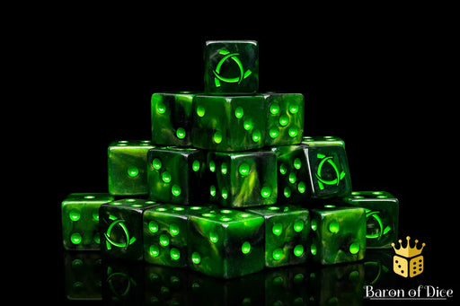Baron of Dice: "Warp Rune" 25x12mm Square Corner Dice Dice & Gaming Accessories Baron of Dice