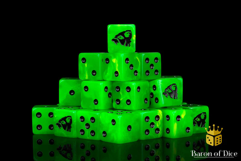 Baron of Dice: "Bubonic Rats" 25x16mm Square Corner Dice Dice & Gaming Accessories Baron of Dice