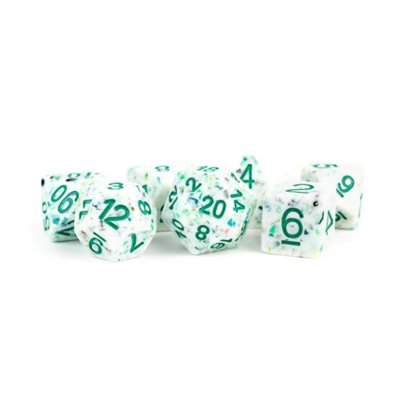 Metallic Dice Games: Resin Recycled Dice Rainbow 7-Die Set Dice & Gaming Accessories Metallic Dice Games