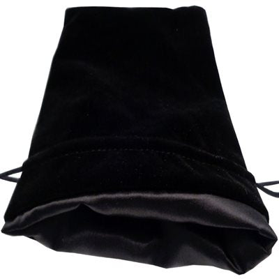 Metallic Dice Games: Large Velvet Dice Bag - Black w/ Black Lining Dice & Gaming Accessories Metallic Dice Games