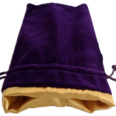 Metallic Dice Games: Small Velvet Dice Bag - Purple w/ Gold Lining Dice & Gaming Accessories Metallic Dice Games