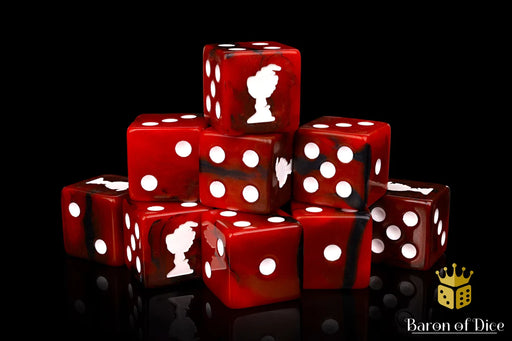 Baron of Dice: "Bloody Chalice" 25x16mm Square Corner Dice Dice & Gaming Accessories Baron of Dice