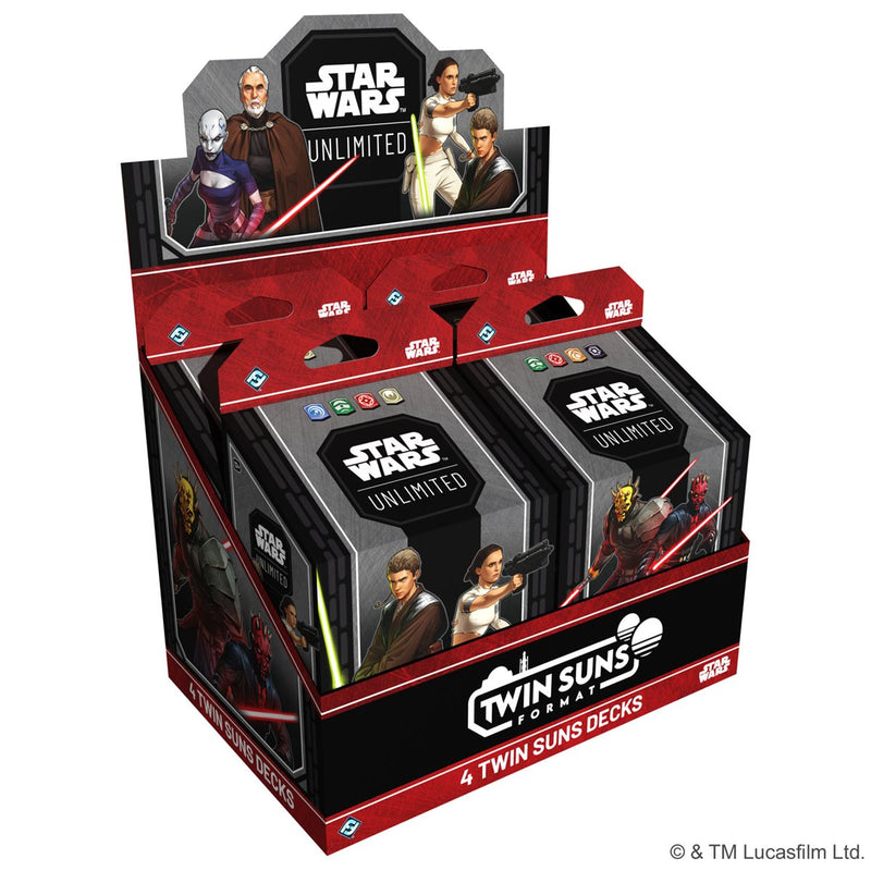Star Wars: Unlimited: Secrets of Power - Twin Suns Precon Decks: Set of 4 Star Wars Unlimited Sealed Fantasy Flight Games
