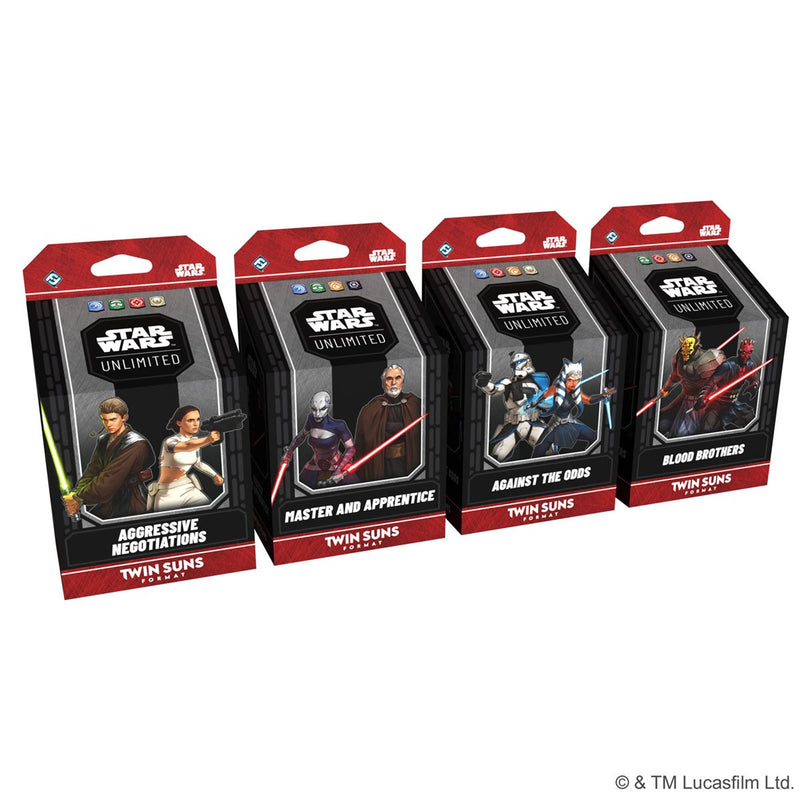 Star Wars: Unlimited: Secrets of Power - Twin Suns Precon Decks: Set of 4 Star Wars Unlimited Sealed Fantasy Flight Games