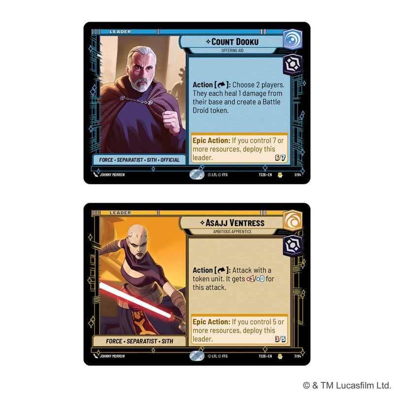 Star Wars: Unlimited: Secrets of Power - Twin Suns Precon Deck: Master and Apprentice Star Wars Unlimited Sealed Fantasy Flight Games