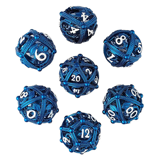 Forged Gaming: Metal 7-Die Set - "Dragon's Bauble (Blue)" Dice & Gaming Accessories Forged Gaming