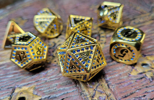 Forged Gaming: Metal 7-Die Set - "Imperial Azure" Dice & Gaming Accessories Forged Gaming