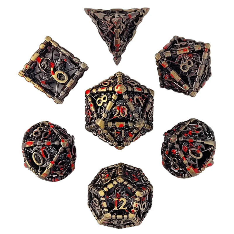 Forged Gaming: Metal 7-Die Set - "Reaper's Confine (Bronze)" Dice & Gaming Accessories Forged Gaming