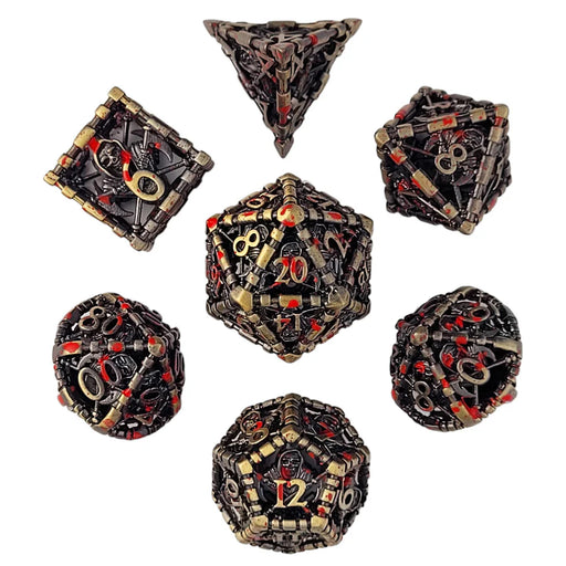 Forged Gaming: Metal 7-Die Set - "Reaper's Confine (Bronze)" Dice & Gaming Accessories Forged Gaming