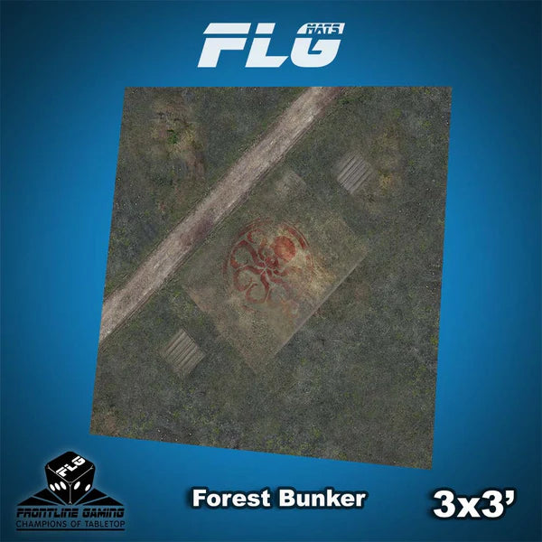 Frontline Gaming: Mats - Forest Bunker 3'x3' Gaming Mat FLG