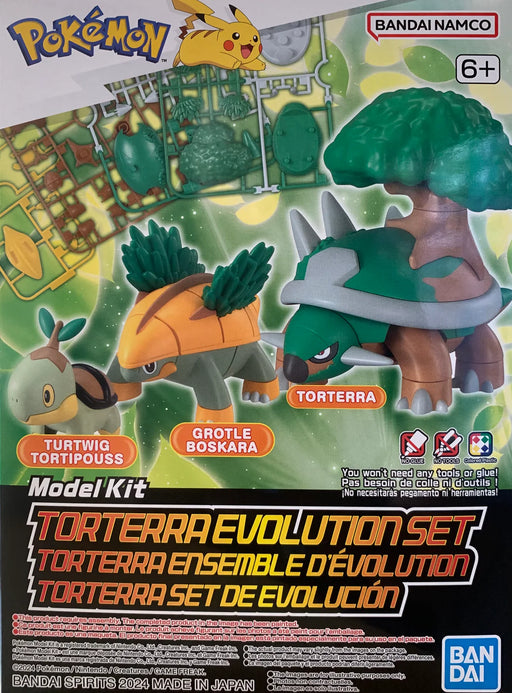 Bandai Spirits: Pokémon Model Kit - Torterra Evolution Set Toys & Plushes Bandai   