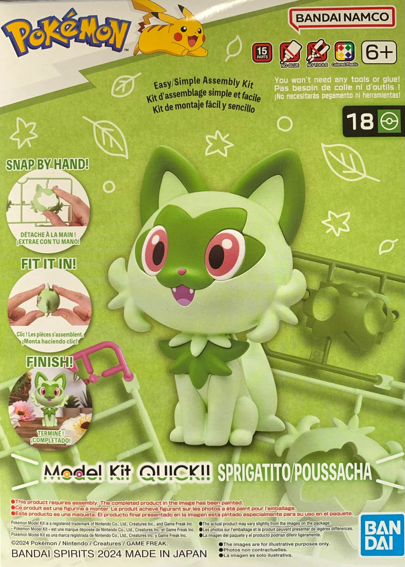 Bandai Spirits: Pokémon Model Kit Quick! Sprigatito Toys & Plushes Bandai   