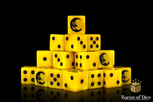 Baron of Dice: "Full Moon" 25x16mm Square Corner Dice Dice & Gaming Accessories Baron of Dice