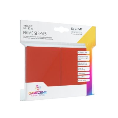 Gamegenic: Prime Sleeves - Red 100Ct Card Sleeves Gamegenic