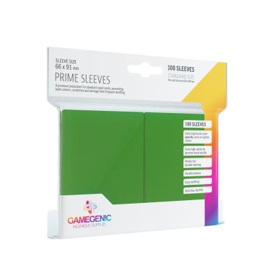 Gamegenic: Prime Sleeves - Green 100Ct Card Sleeves Gamegenic