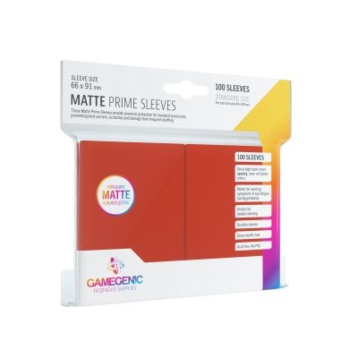 Gamegenic: Matte Prime Sleeves - Red 100Ct Card Sleeves Gamegenic